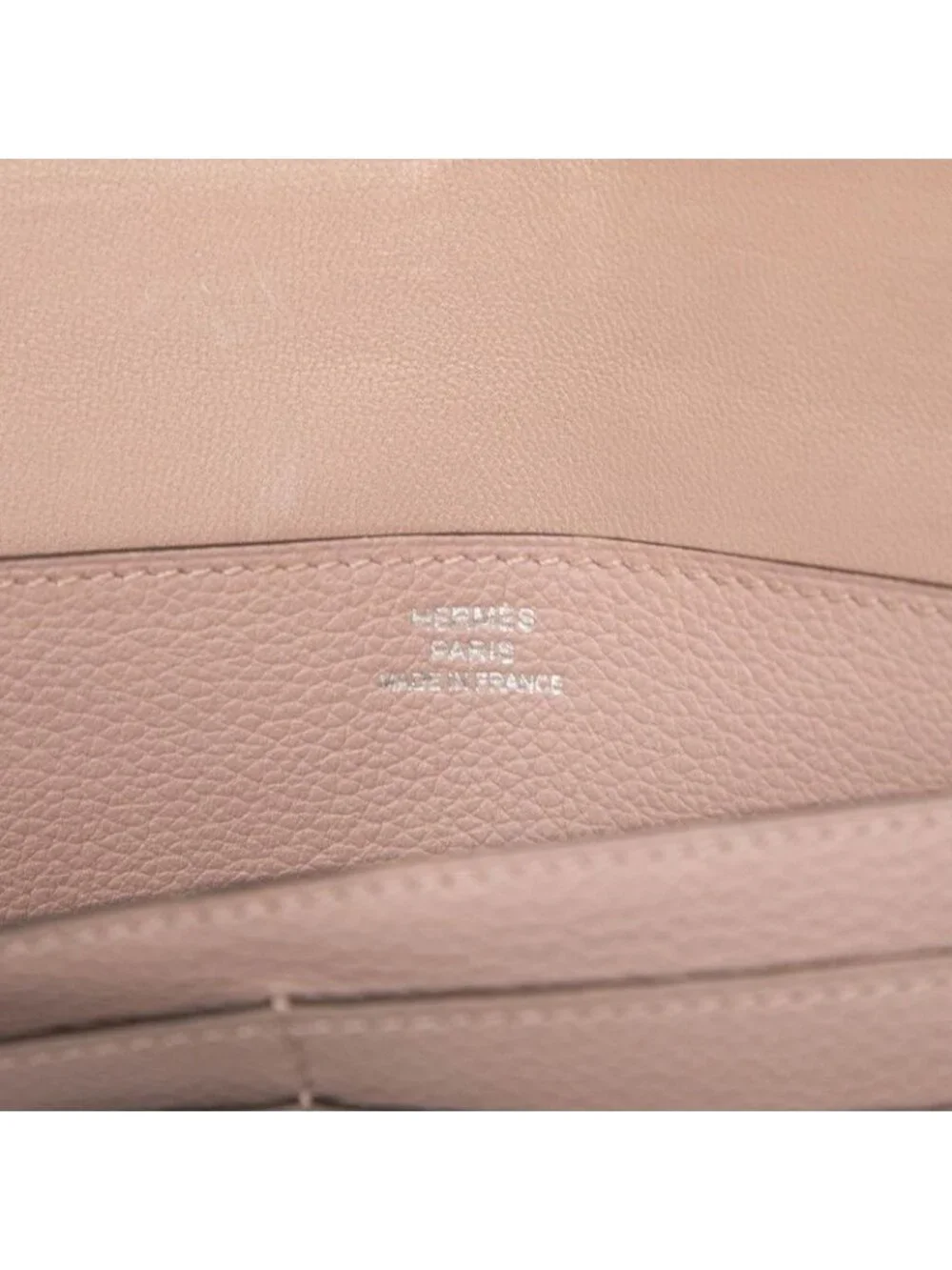 Hermes Dogon Wallet Pink Silver Color